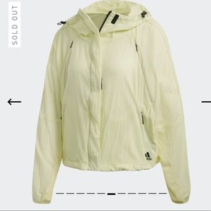 Adidas Packable Windbreaker- Bright Yellow NWT